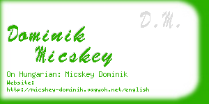 dominik micskey business card